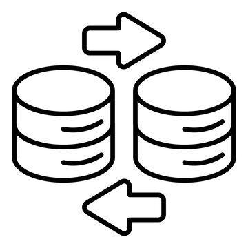 An icon design of database transfer