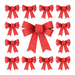 Red bow pattern geometric background on white. Decorative design for birthday, Christmas festive...