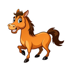 Amazing horse cartoon character vector 