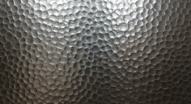 Hammered Metal Texture: Silver Sheen, Abstract Background