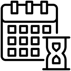 Deadline icon for management productivity, business, website, application, printing, document, poster design, etc