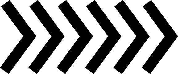 Dynamic moving arrow symbol isolated on transparent background. Speed, acceleration, fast sign vector illustration.