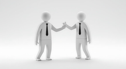 Business figures high five symbolizing success and collaboration