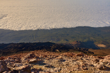 Cloud inversion seen from Teide summit