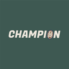 champion logo font sport hand drawn illustrattion vector
