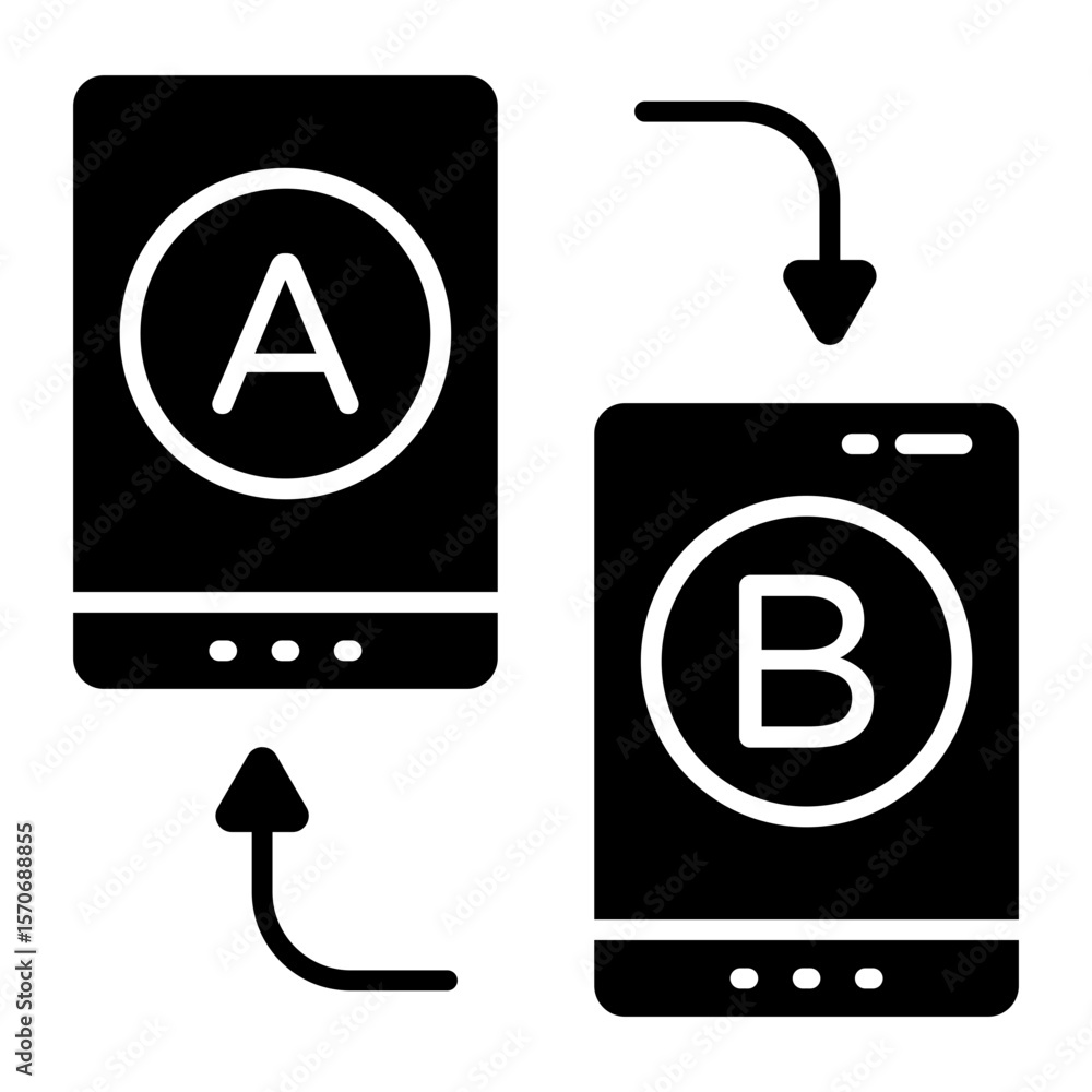 Canvas Prints vector design of a/b test