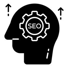A beautiful design icon of seo manager