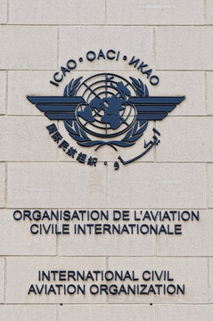 MONTREAL, QUEBEC, CANADA - JUNE 23, 2025: International Civil Aviation Organization (ICAO) headquarters in Montreal, Quebec, Canada. 