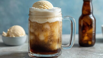 Iced root beer float