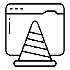 An icon design of web construction