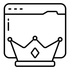 Unique design icon of premium website