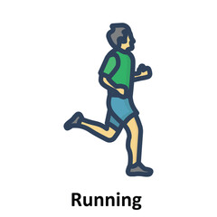 Running Vector Icon which can easily modify or edit