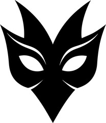 Elegant Carnival Mask Silhouette Vector Isolated