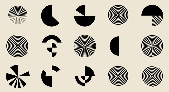 Abstract Geometric Shapes in a Minimalist Design