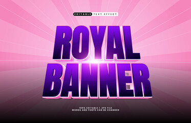 royal banner editable text effect with a king and kingdom text effect