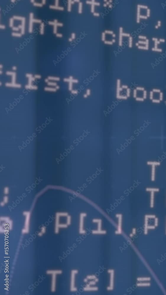 Aufkleber animation of data processing over blue background