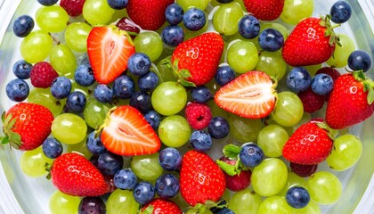 Obraz premium Infused Water with Fruit Shapes 