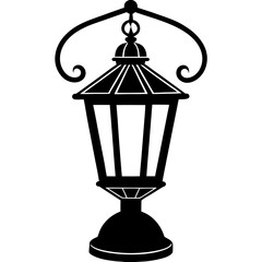 vintage lantern isolated on white background