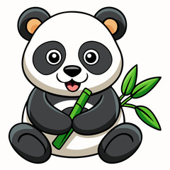 Obraz premium panda and bamboo