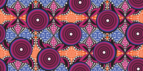 floral Ankara prints, African ethnic traditional Purple, African prints. seamless beautiful Kitenge, chitenge, dutch wax style.fashion design in colorful. botanical abstract motif. African wax prints.