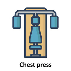 Chest press Vector Icon which can easily modify or edit