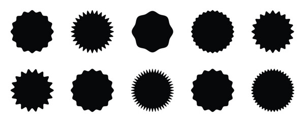 starburst, retro silhouette, sunburst badges. Price sticker, sale sticker, price tag, Set of vector starburst, Vector mockup Sales & Marketing. new labels or sale badges and banners. 
