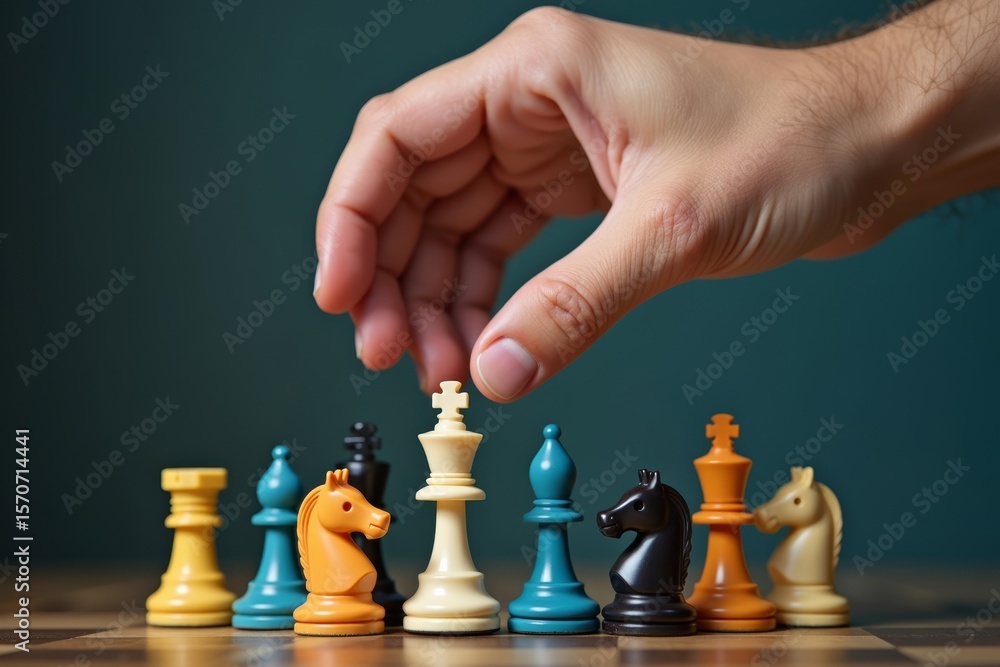 Poster embracing inclusion and diversity: a visual representation of protection and unity in chess