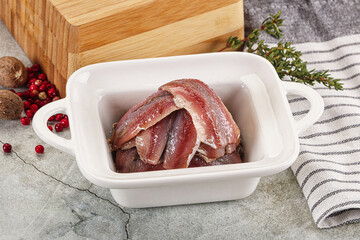 Anchvy canned fish fillet preserve