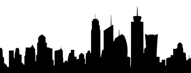 Obraz premium city silhouette vector