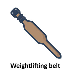Weightlifting belt vector  Icon which can easily edit or modify