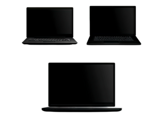 Four Laptop Silhouettes