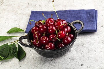 Ripe sweet and juicy cherry
