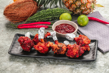 Indian cuisine - Red Chicken lolypops