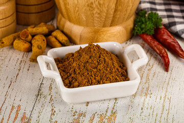 Indian cuisine - curry powder for culinary