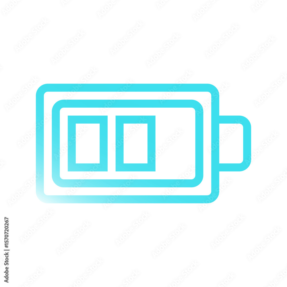 Poster battery gradient icon. suitable for software and device design icon. vector illustration.