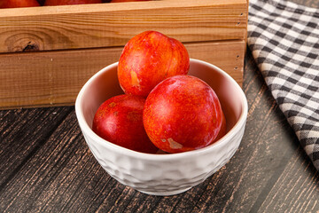 Fresh sweet juicy  purple plums