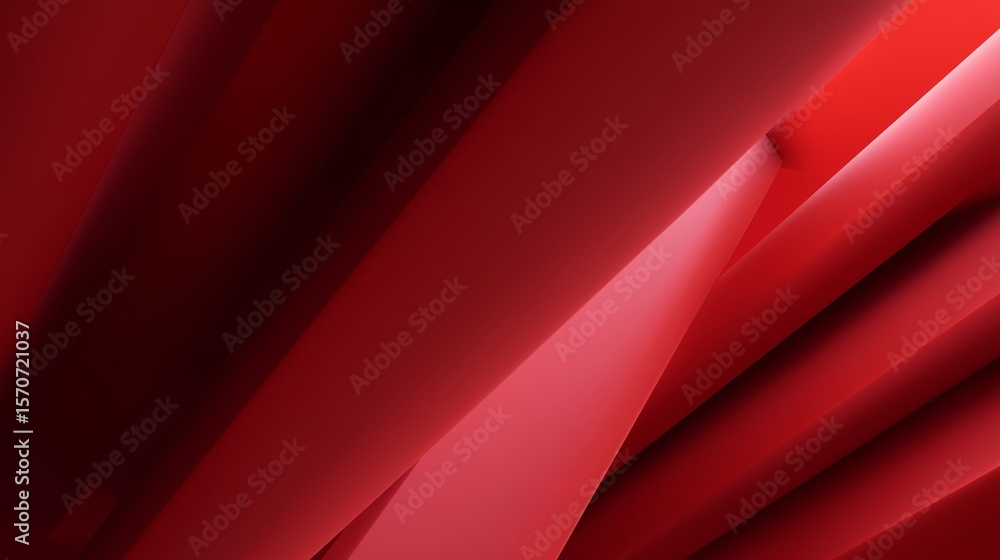 Poster bold red architectural design captures dynamic angles and textures under bright light in modern urba