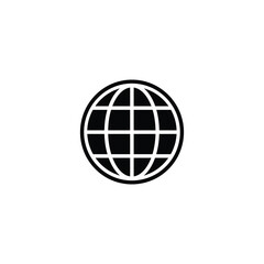 black Earth solid vector icon illustration isolated on white background