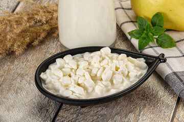 Grain cottage cheese with sour