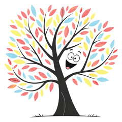 Obraz premium autumn tree with leaves