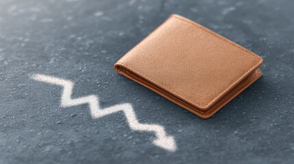 Inflation problems with declining spending and consumption, evoking economic struggle and reduced purchasing power.