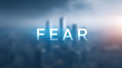 The word FEAR illustrated in a conceptual and powerful style, representing fear of losing money from investments.