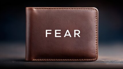 The word FEAR illustrated in a conceptual and powerful style, representing fear of losing money from investments.
