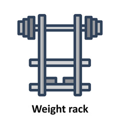 Weight rack Vector Icon which can easily modify or edit