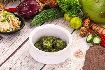 Indian cuisine - Palak paneer cheese with spinach