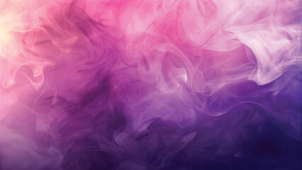 Pink and purple smoke billows in a smooth, flowing wave, creating a dark, colorful, and artful design against a black background