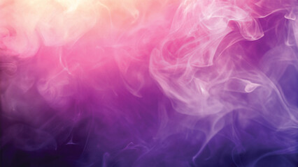 Pink and purple smoke billows in a smooth, flowing wave, creating a dark, colorful, and artful design against a black background