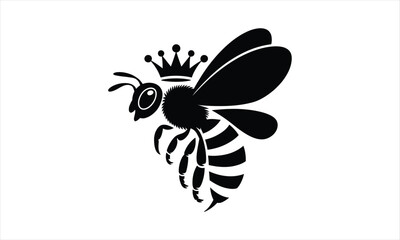 Fototapeta premium Queen bee insect graphic design silhouette