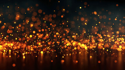 The light dots vary in size and intensity, creating a picturesque and cozy glow that resembles sparkling stars or holiday lights.