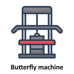 Butterfly machine Vector Icon which can easily modify or edit